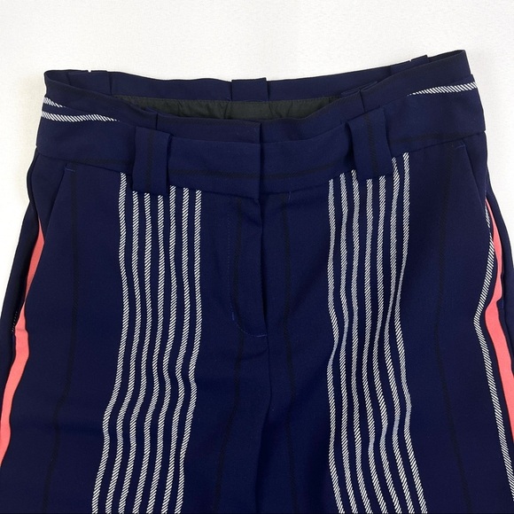 Express Women’s Blue‎ with White & Orange Stripes Tapered Dress Pants Size 2S - Picture 2 of 10